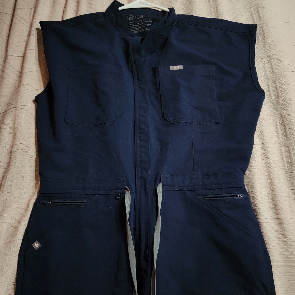 Women's Figs rafaela jogger Navy Jumpsuit